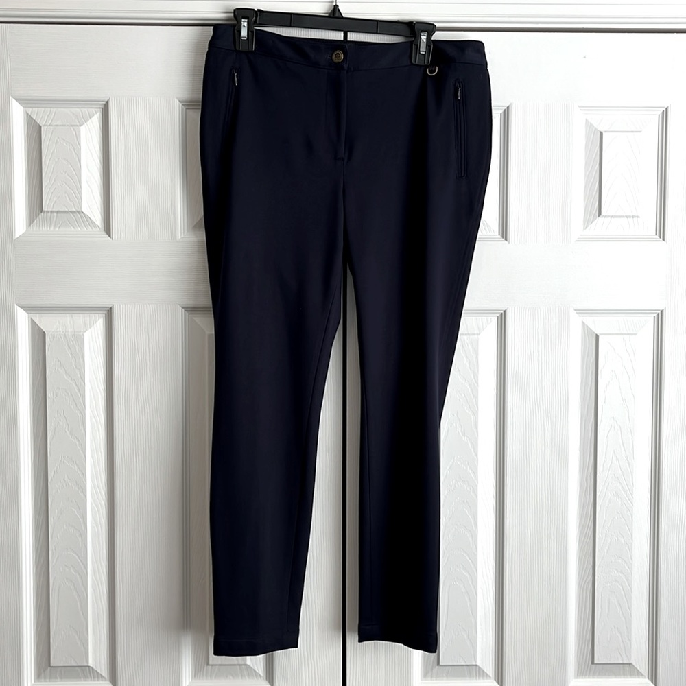 Talbots Navy Skinny Ankle Slacks 10p